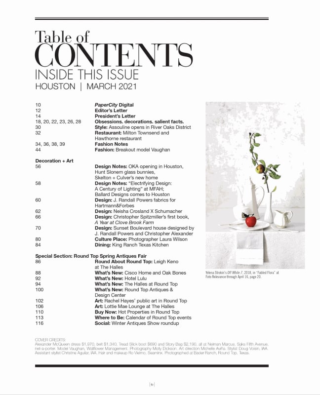 "Off White 7" (2018) by Yelena Strokin, published in PaperCity